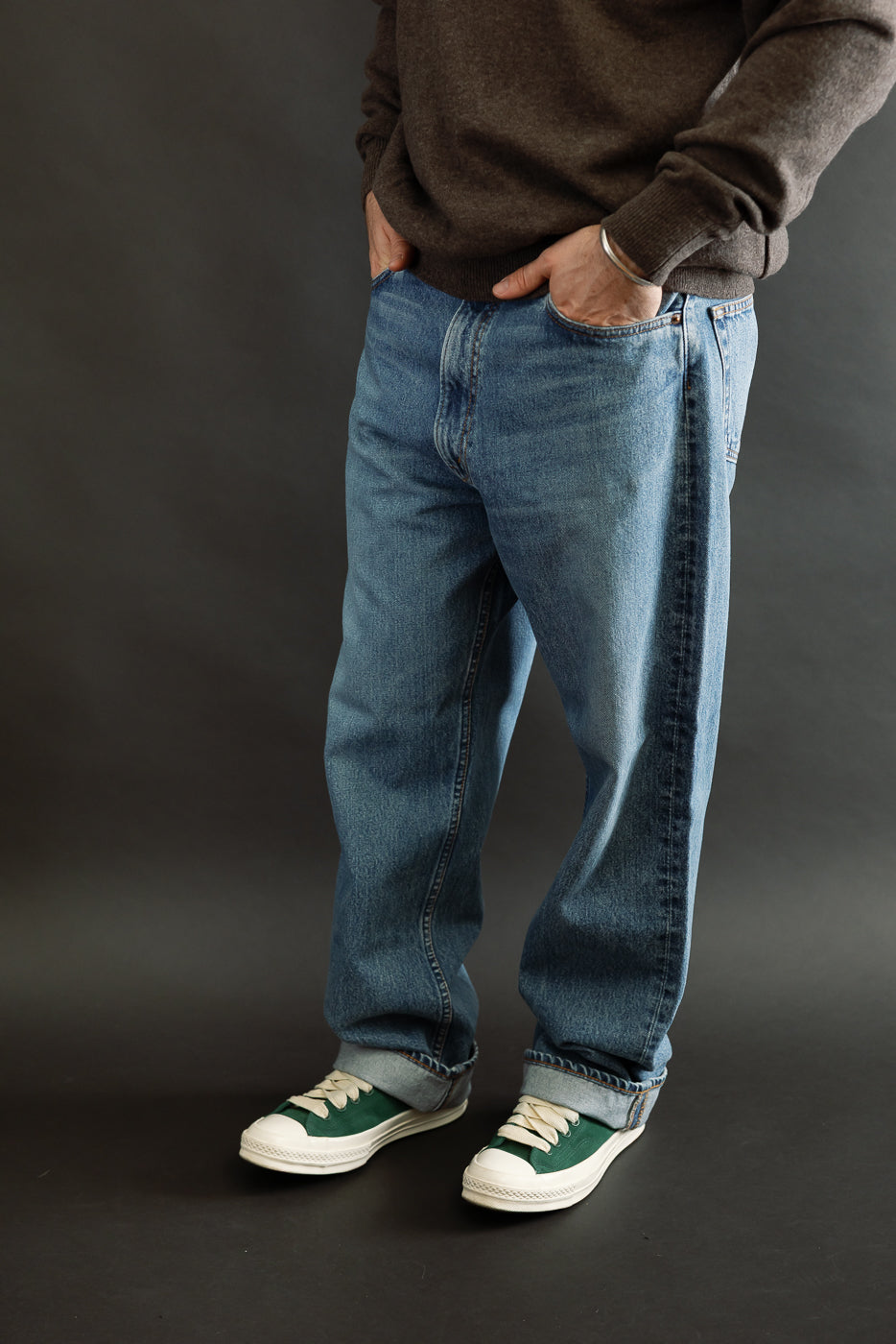 01-1010W-95 - 101 Dad's Fit Denim Jeans - Used Denim Wash