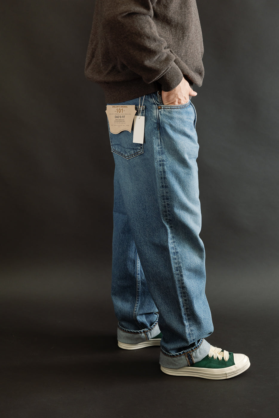 01-1010W-95 - 101 Dad's Fit Denim Jeans - Used Denim Wash