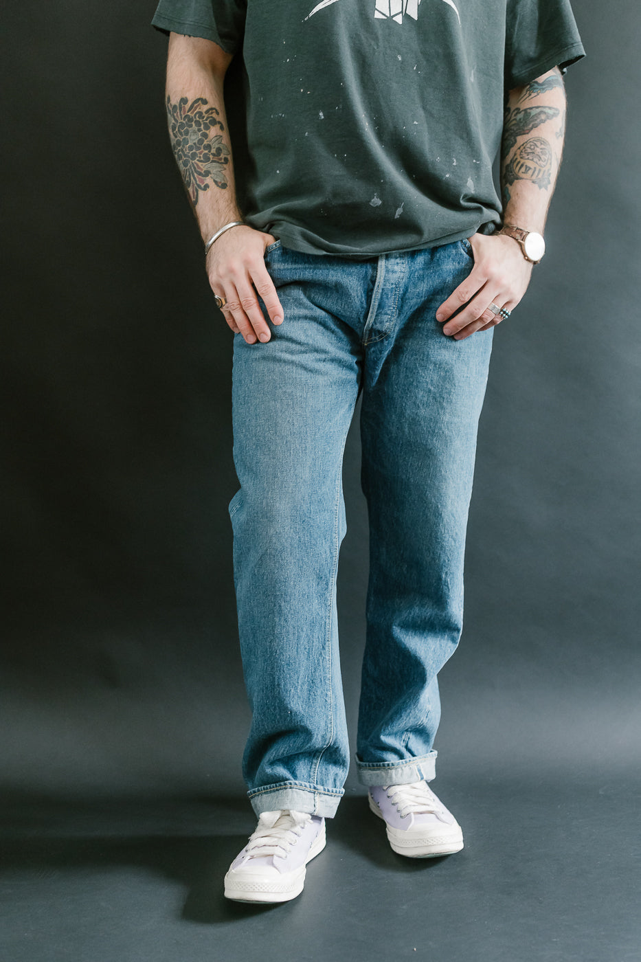 01-1050SL-84 - 105 - Standard Fit Selvedge Denim - 2 Year Wash