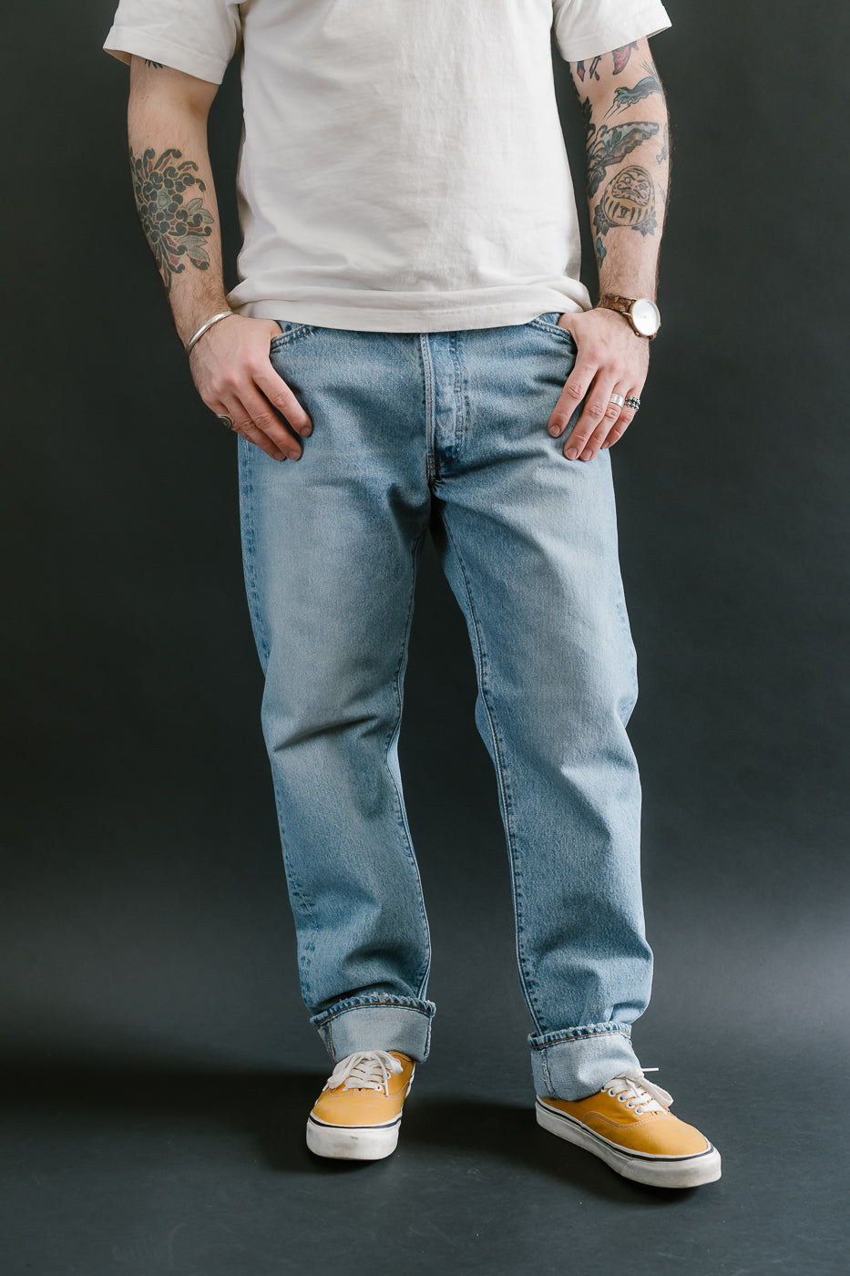 01-1050W-99 - 105 - Standard Fit Denim - 90s Sky Blue