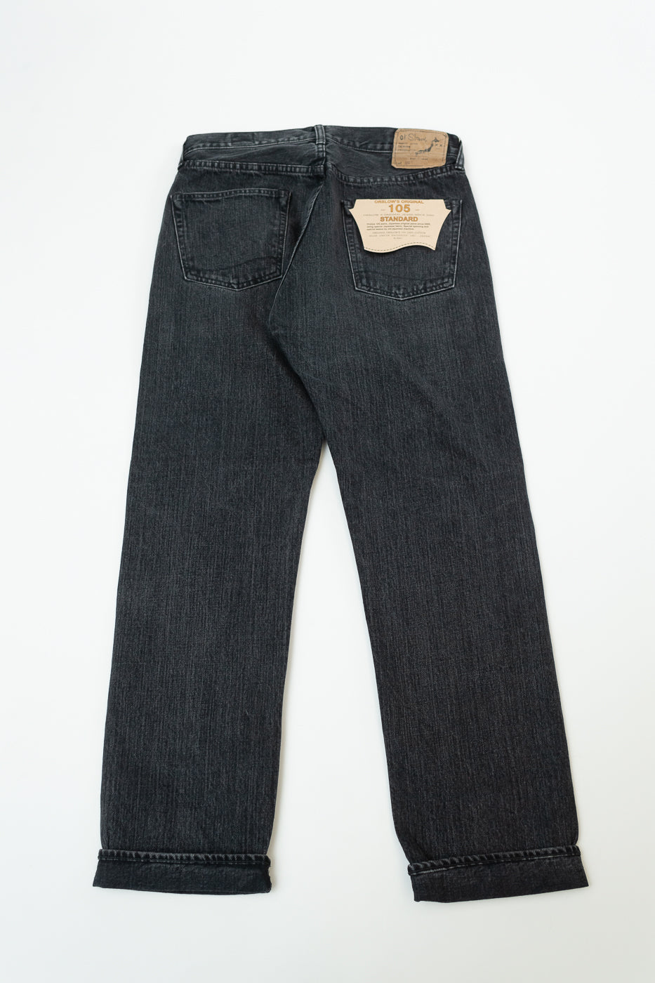 01-1050W-D61S - 105 - Standard Fit Selvedge Denim - Black Stone