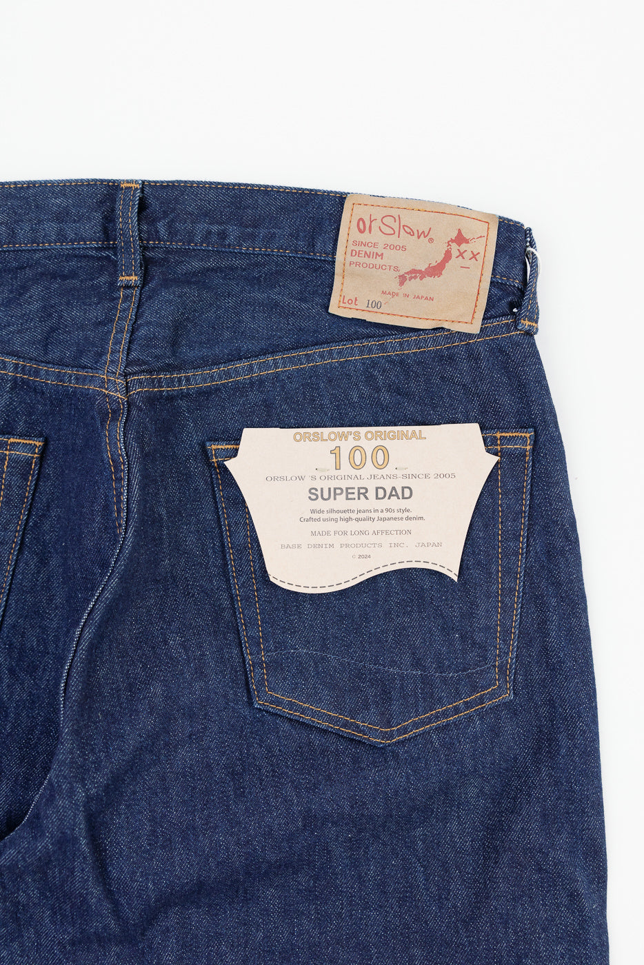 01-1100W-81 - 100 Super Dad's Fit Denim Jeans - One Wash | Dant