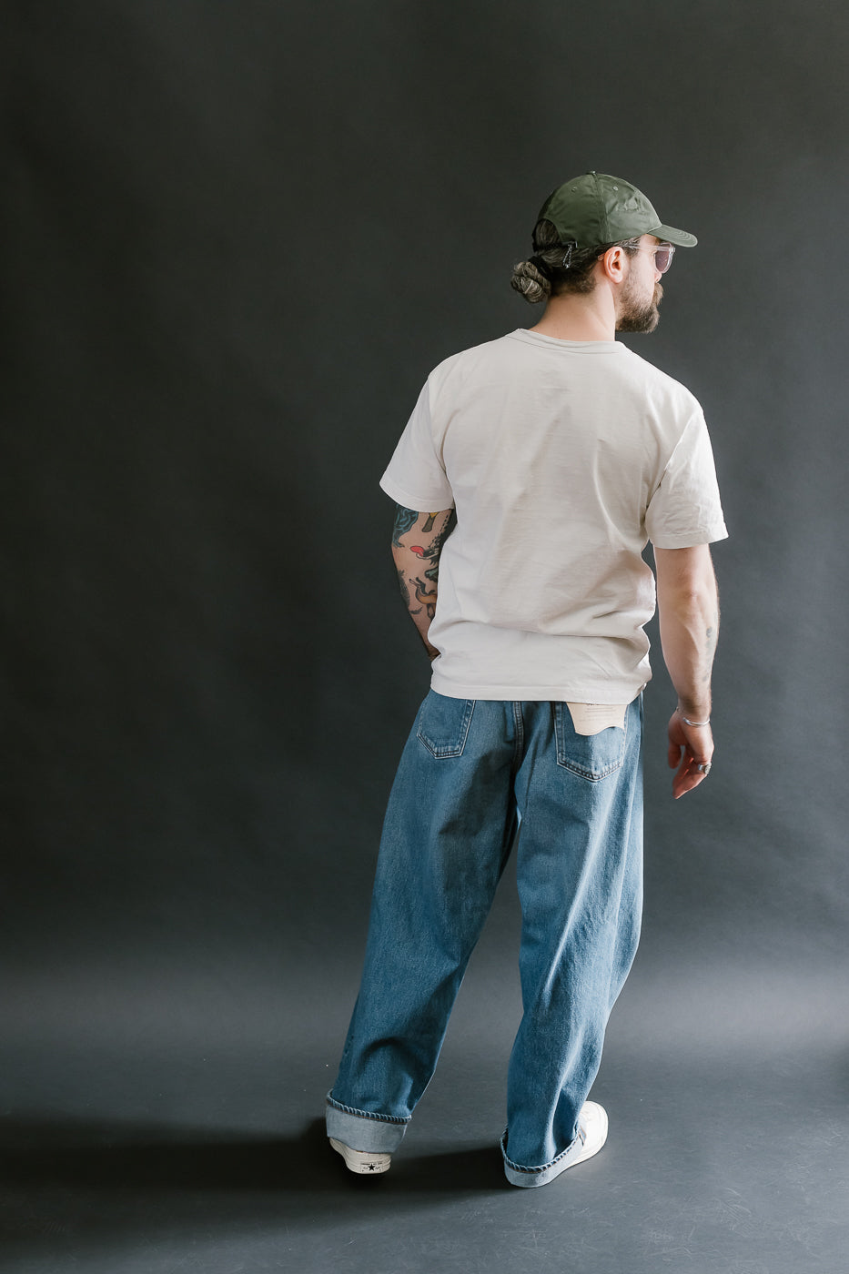 01-1100W-95 - 100 Super Dad's Fit Denim Jeans - Used Denim Wash