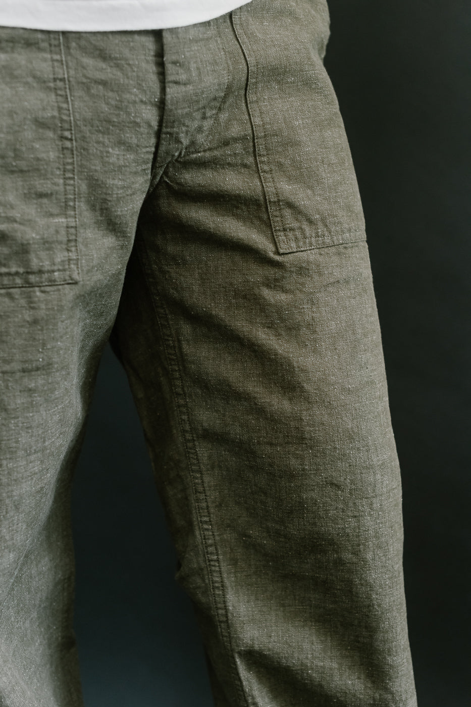 01-5002-48 - Fatigue Pants Chambray - Standard Fit - Dusty Olive