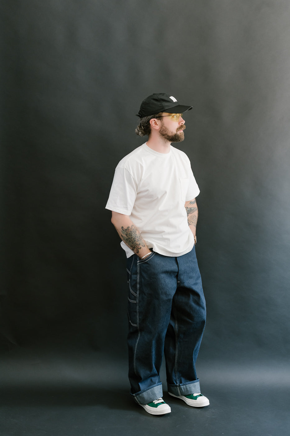 01-5126-80 - 30s Painter's Pants Rigid Indigo Chambray - Wide Fit
