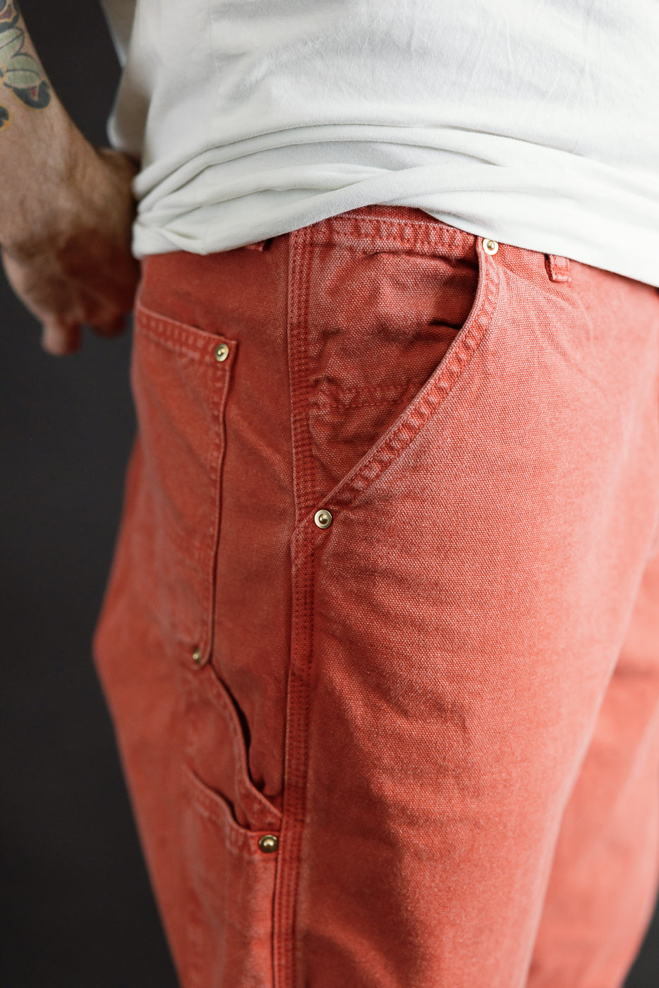 01-5328-25S - Dad's Fit Painter's Pants Canvas - Red