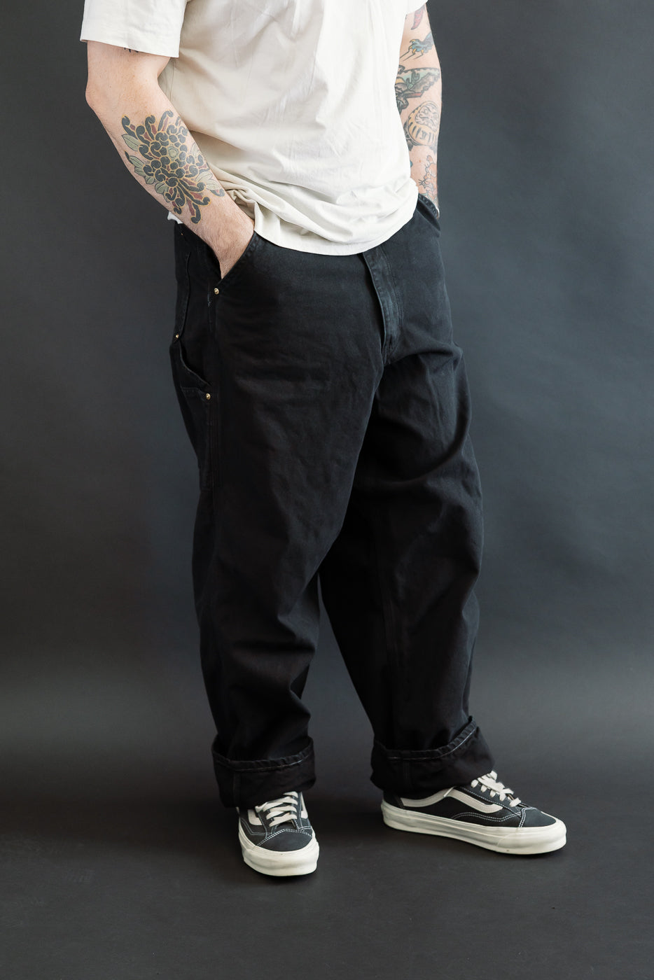 01-5328-61S - Dad's Fit Painter's Pants Canvas - Black