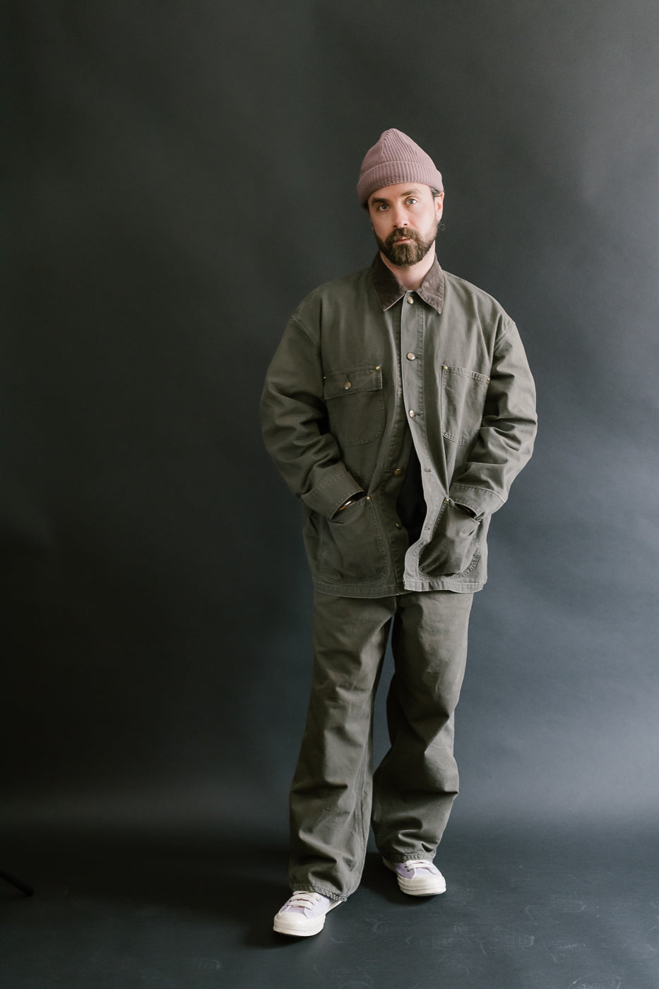 01-5328-76- Dad's Fit Painter's Pants Canvas - Army Green