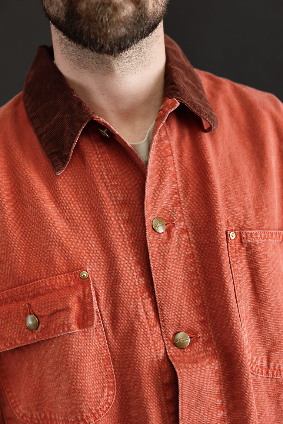 01-6034-25S - Relaxed Fit Coverall Jacket - Red