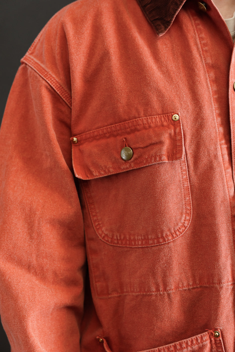 01-6034-25S - Relaxed Fit Coverall Jacket - Red