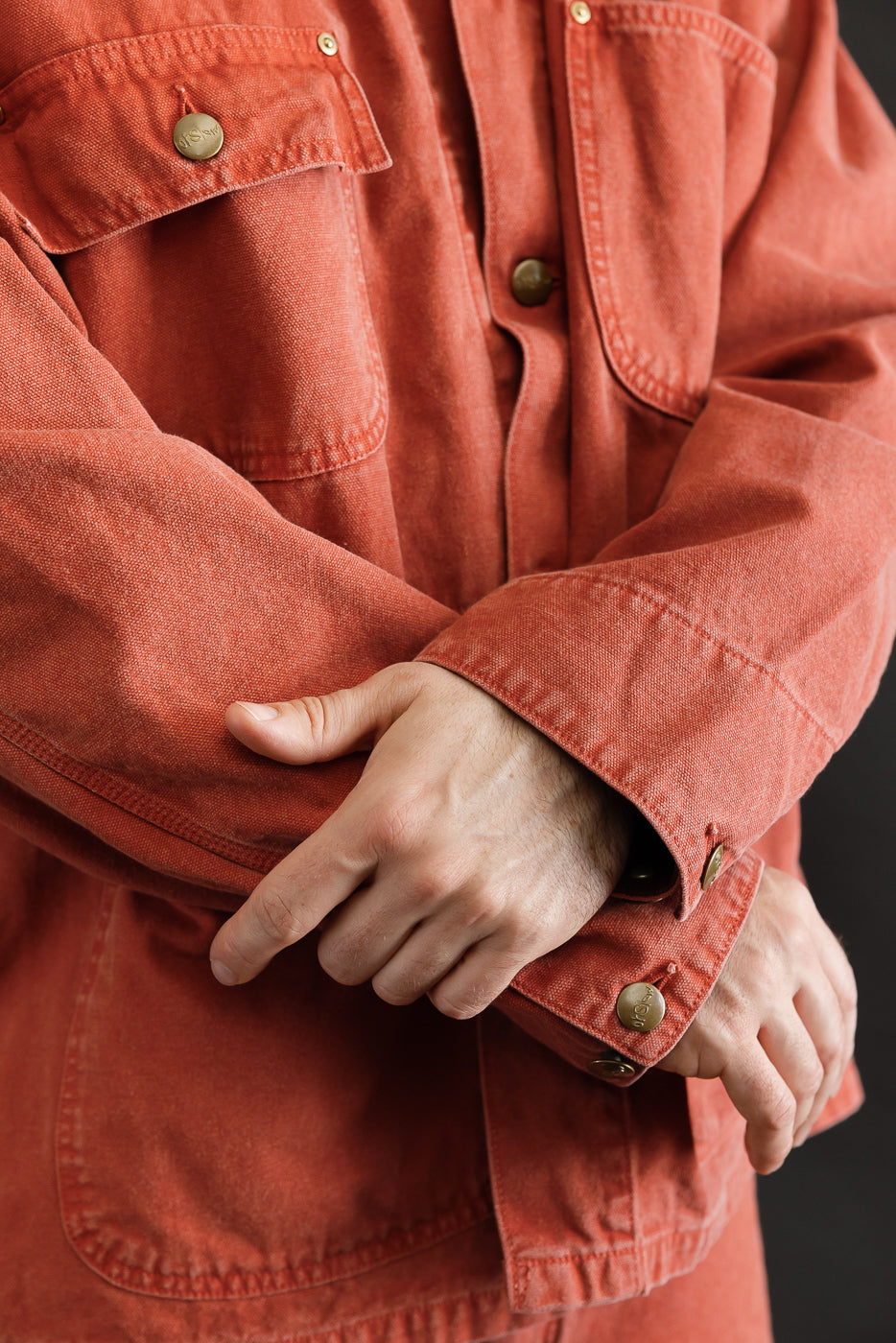 01-6034-25S - Relaxed Fit Coverall Jacket - Red