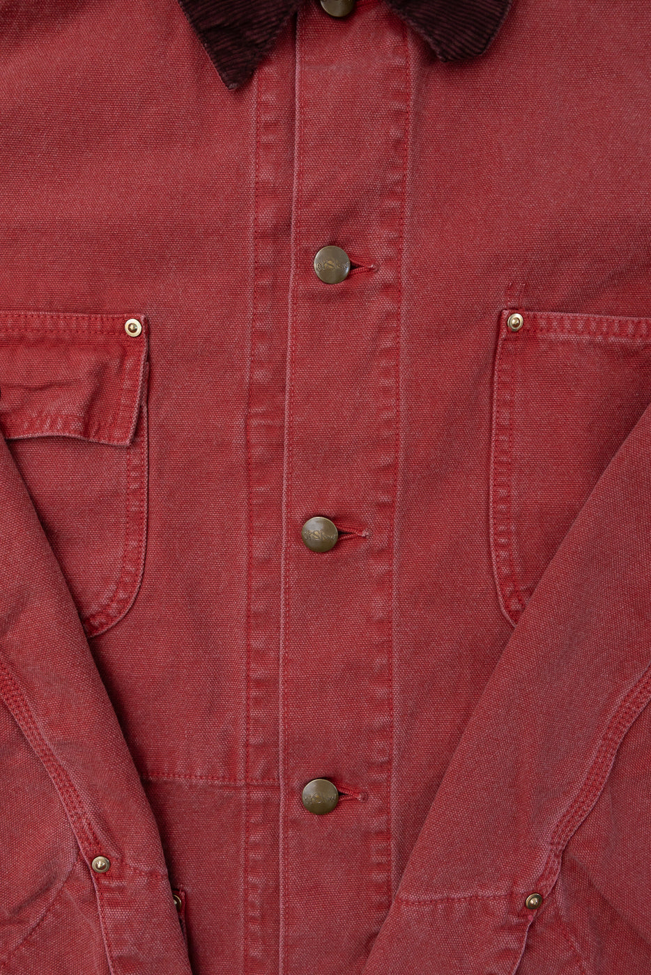 01-6034-25S - Relaxed Fit Coverall Jacket - Red