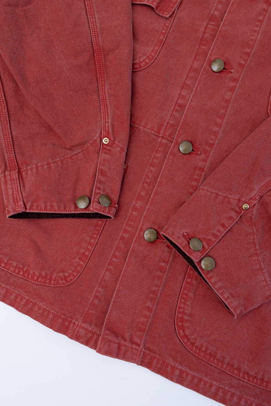 01-6034-25S - Relaxed Fit Coverall Jacket - Red