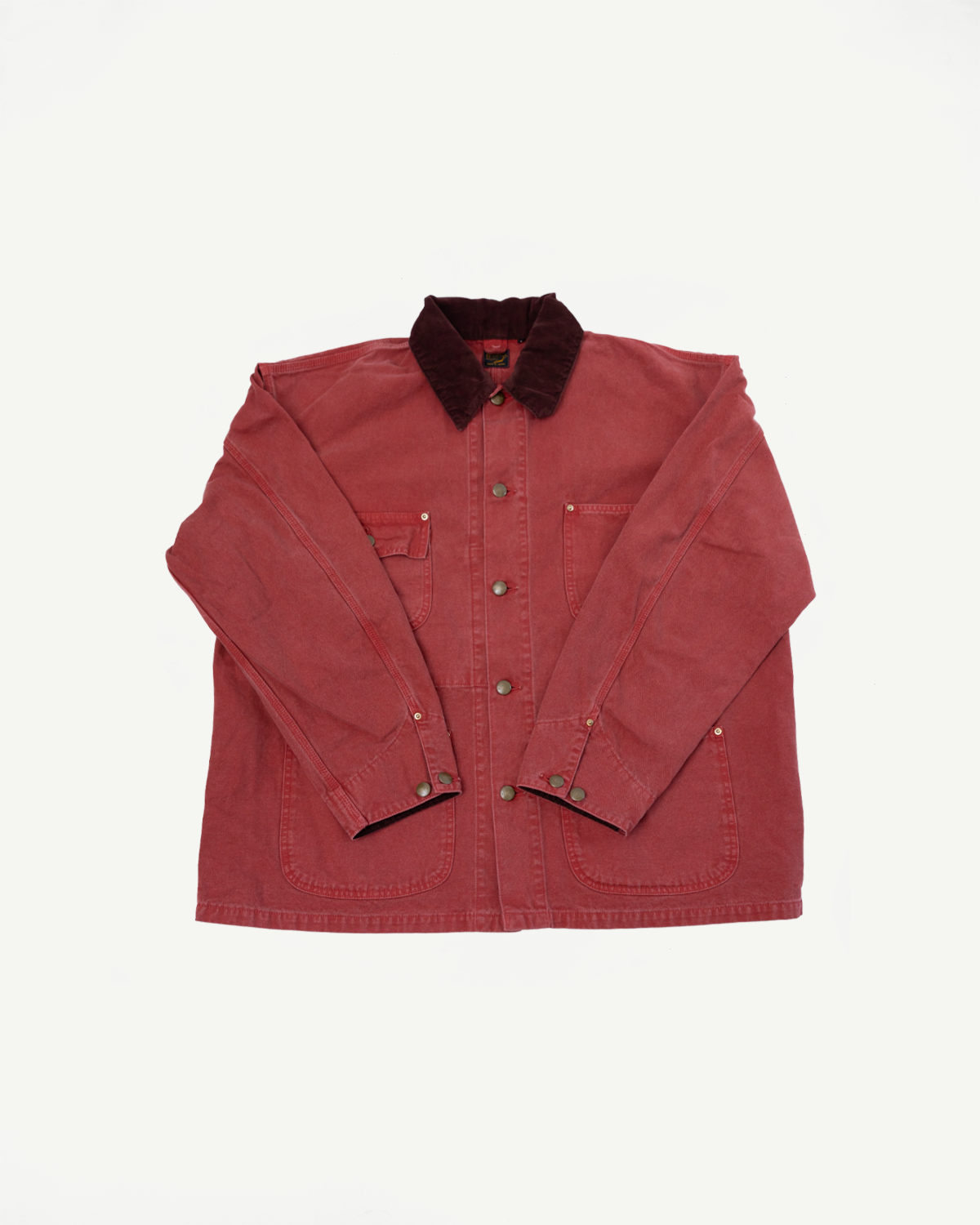 01-6034-25S - Relaxed Fit Coverall Jacket - Red