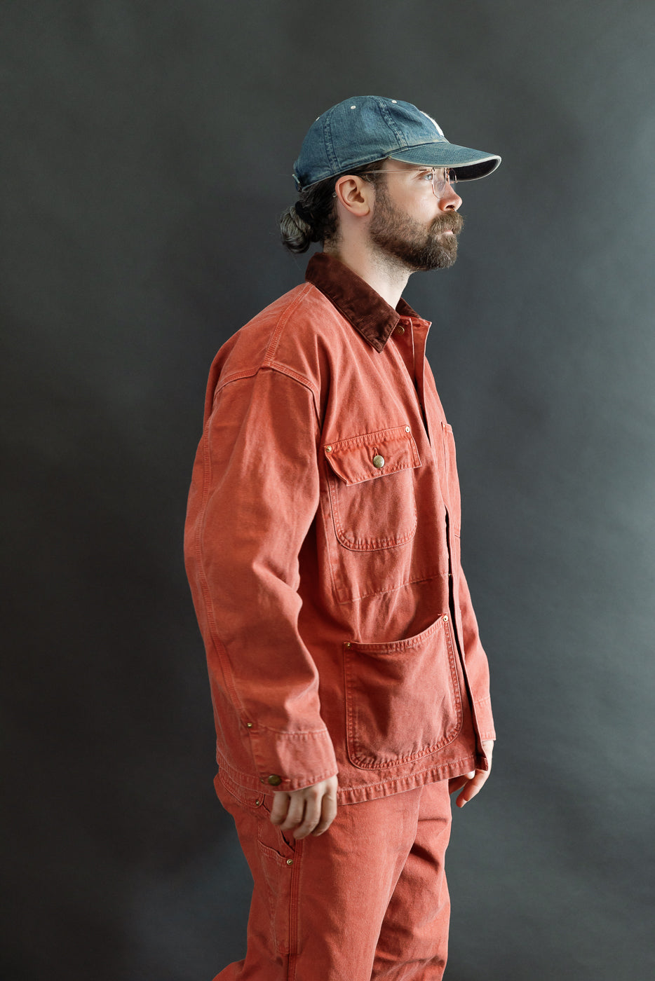 01-6034-25S - Relaxed Fit Coverall Jacket - Red