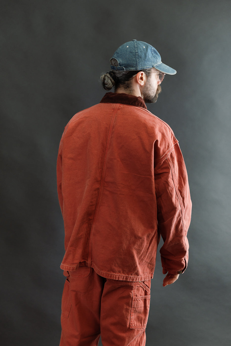 01-6034-25S - Relaxed Fit Coverall Jacket - Red