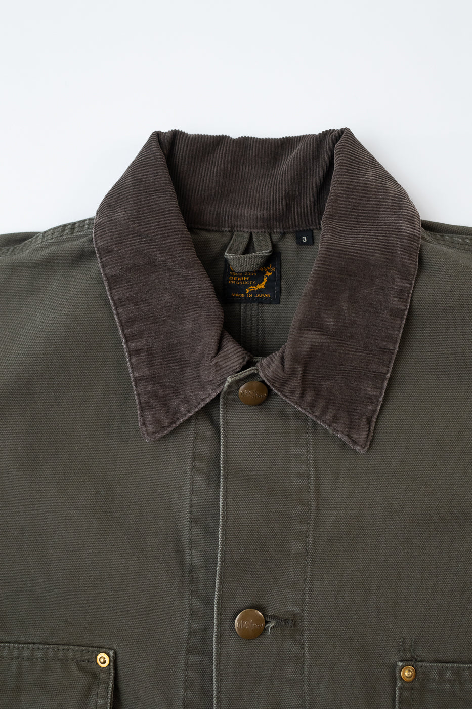 01-6034-76 - Relaxed Fit Coverall Jacket - Army Green