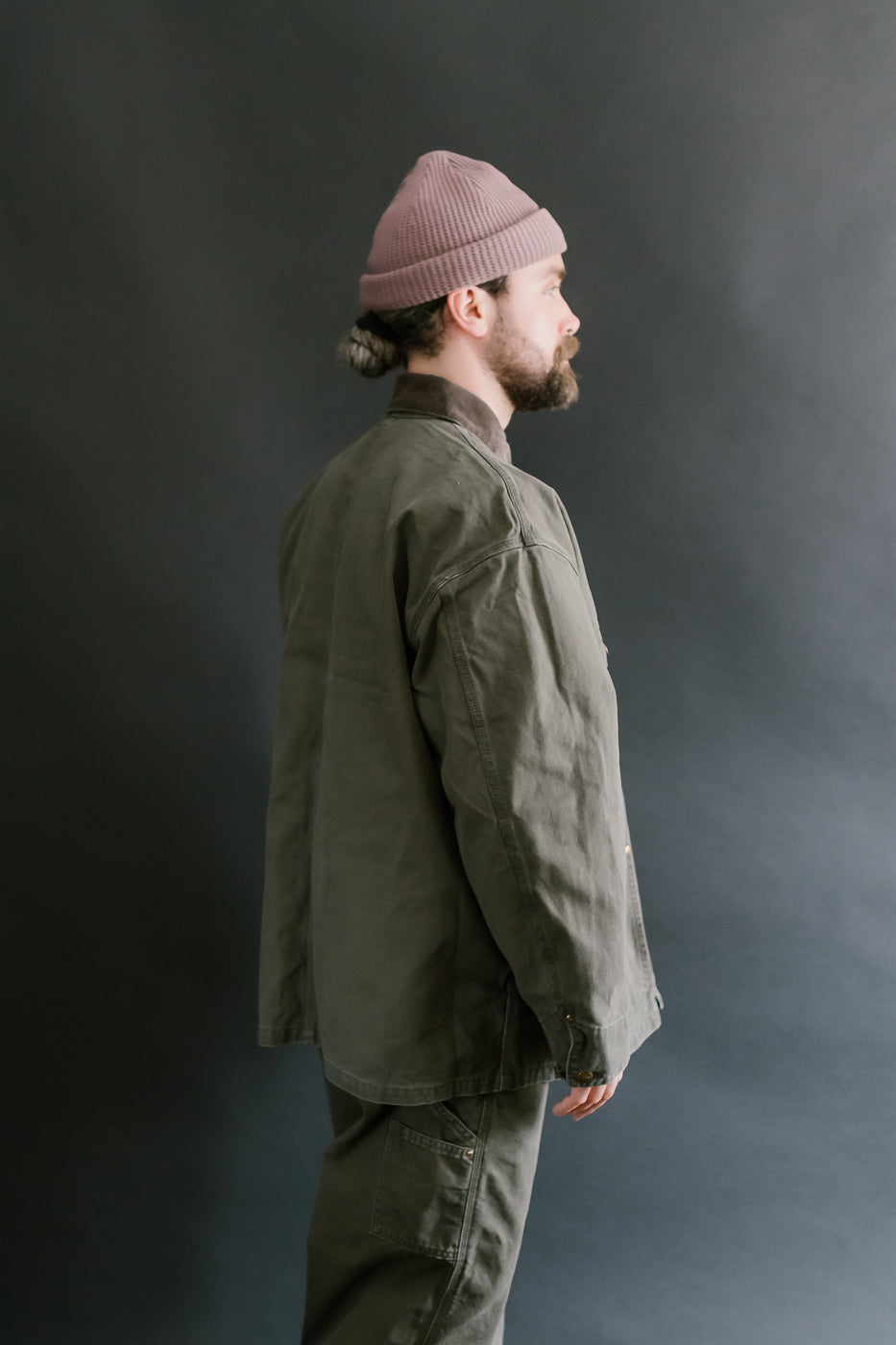 01-6034-76 - Relaxed Fit Coverall Jacket - Army Green