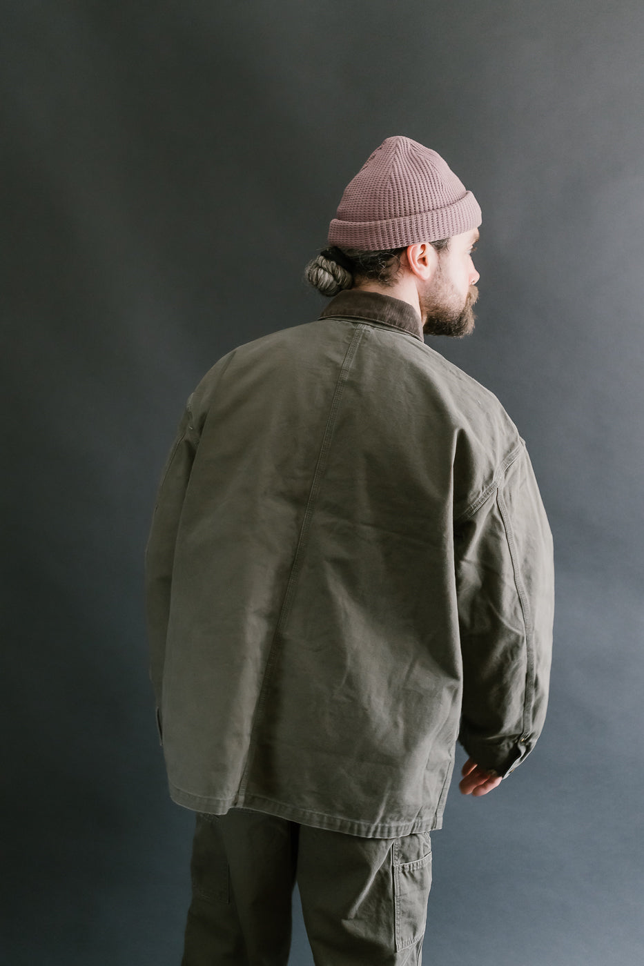 01-6034-76 - Relaxed Fit Coverall Jacket - Army Green