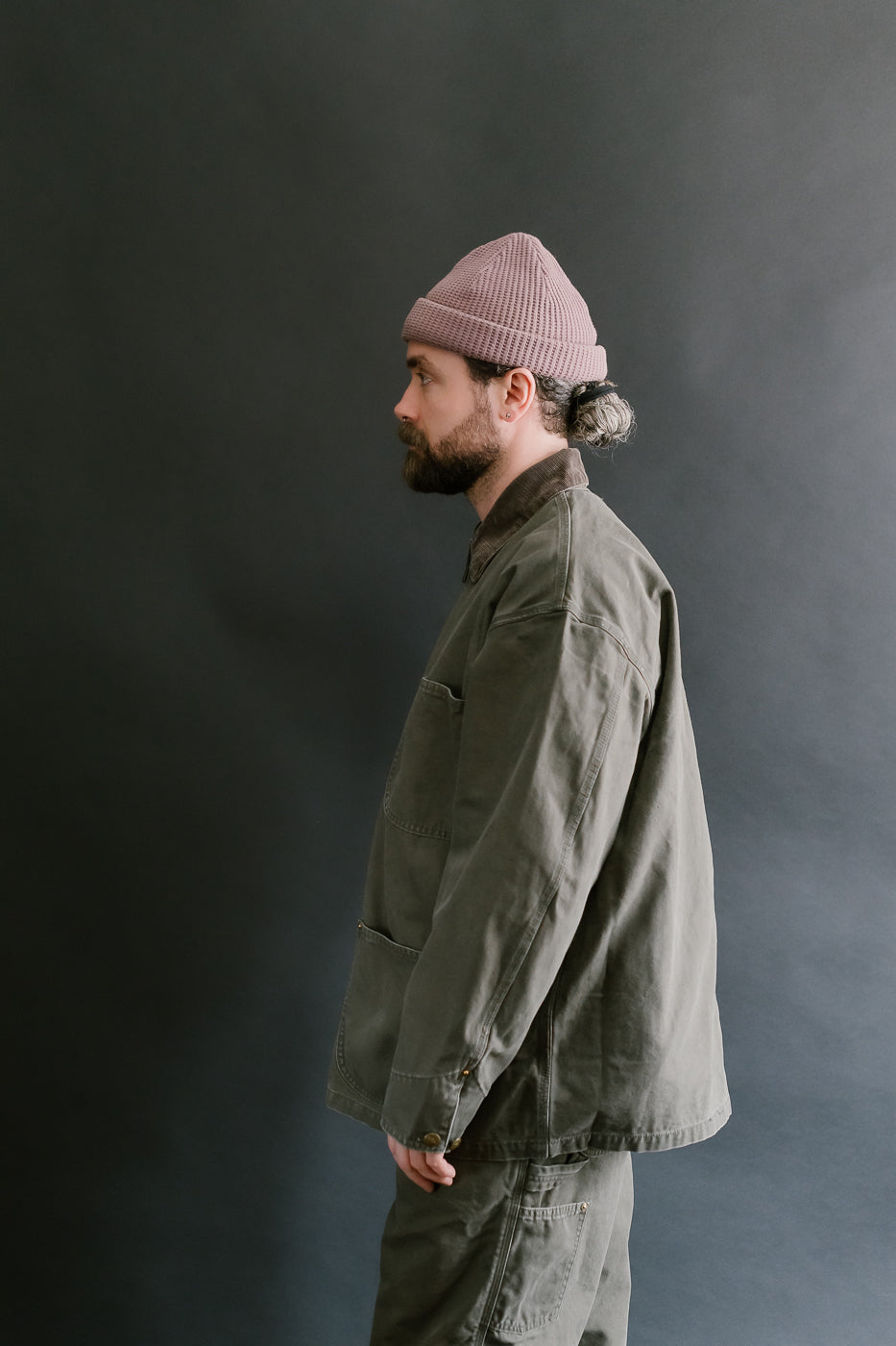 01-6034-76 - Relaxed Fit Coverall Jacket - Army Green