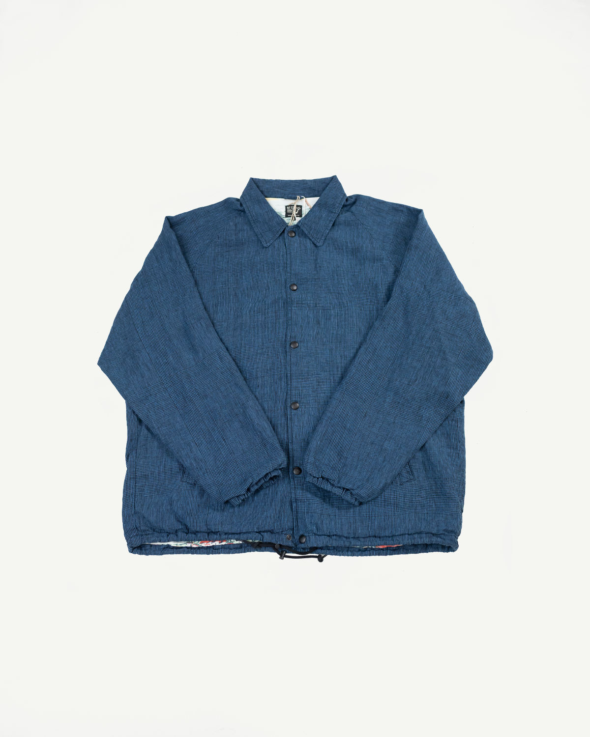 01-6050-101 - Linen Coach Jacket - Indigo Check