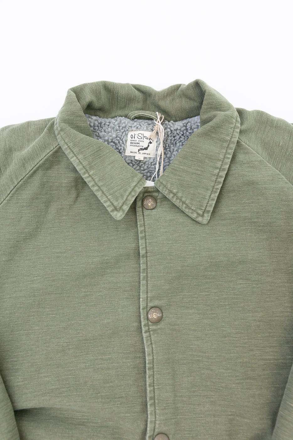 01-6050-77 - Vintage Washed Coach Jacket w/Fleece Lining - Dark Olive