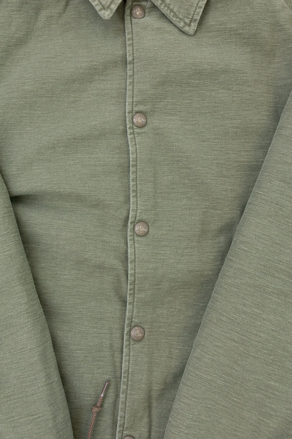 01-6050-77 - Vintage Washed Coach Jacket w/Fleece Lining - Dark Olive