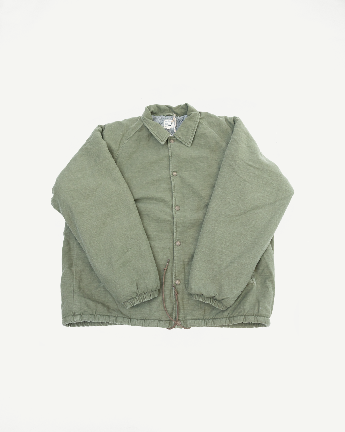 01-6050-77 - Vintage Washed Coach Jacket w/Fleece Lining - Dark Olive
