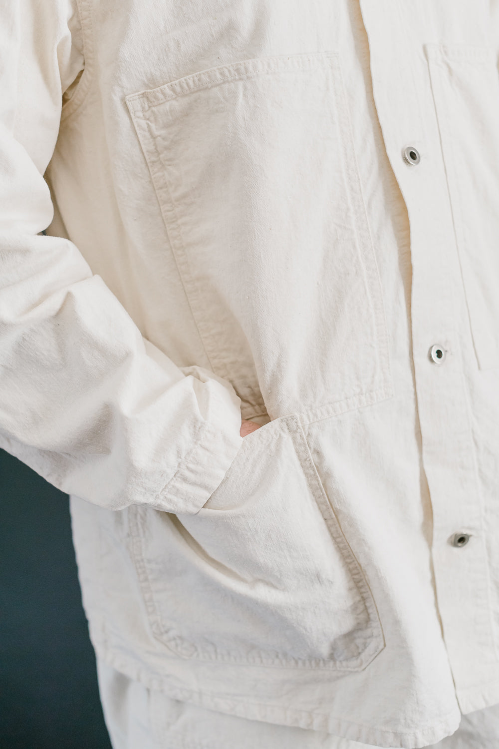 01-6120-66 - Utility Coverall Napped Twill - Ecru