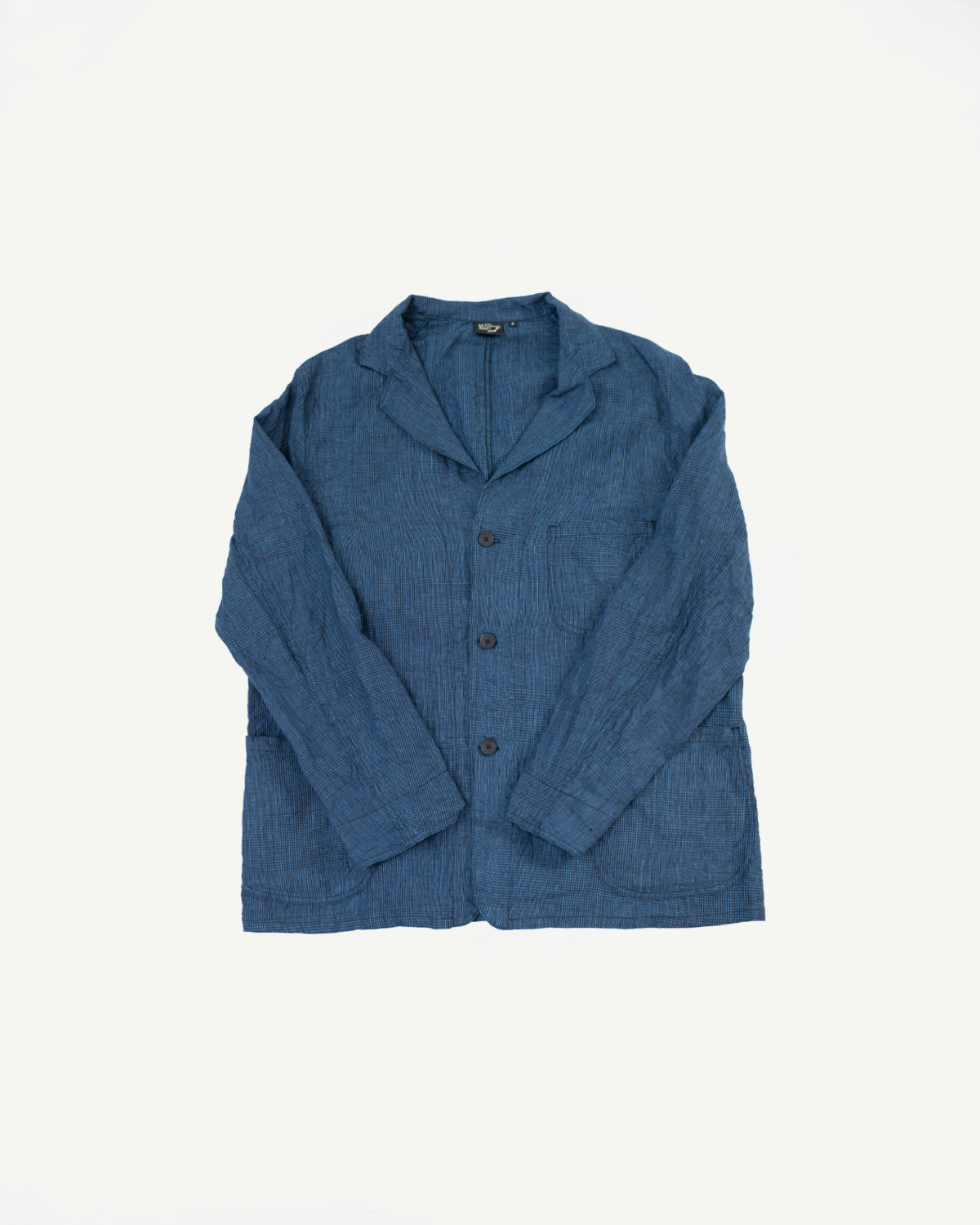 01-6153-101 - Light Simple Work Jacket - Indigo Check
