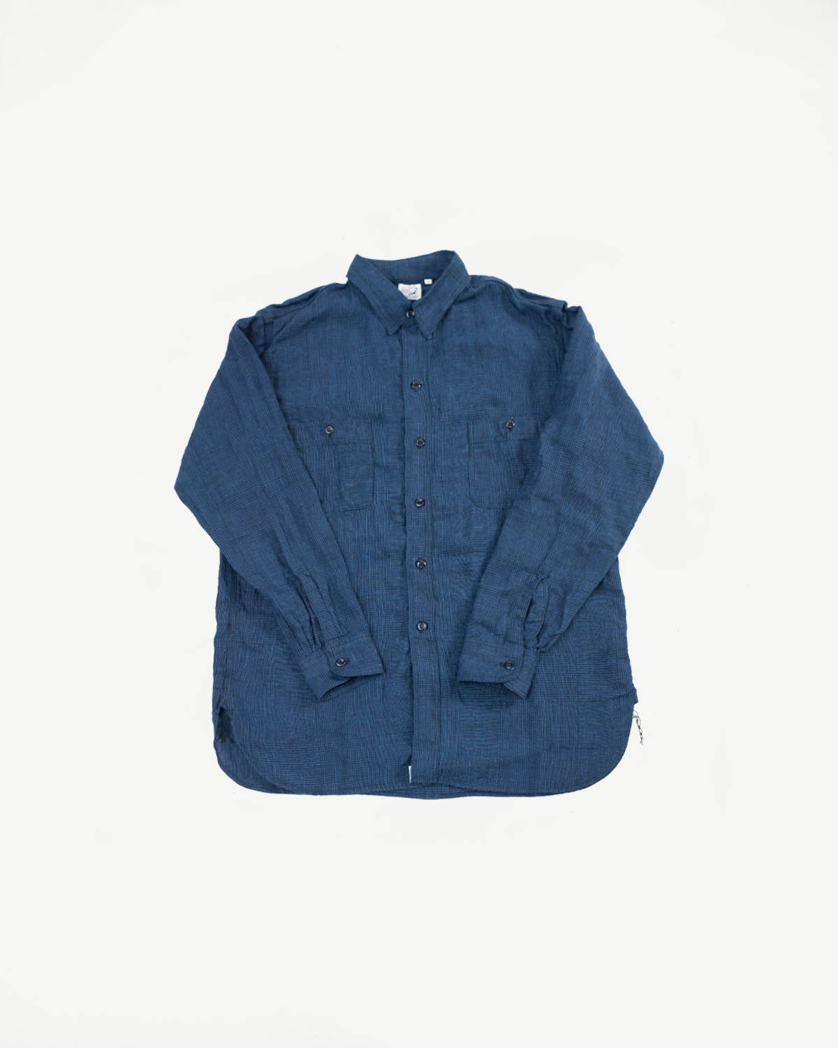 01-8068-101 - Lightweight Linen Work Shirt - Indigo Check