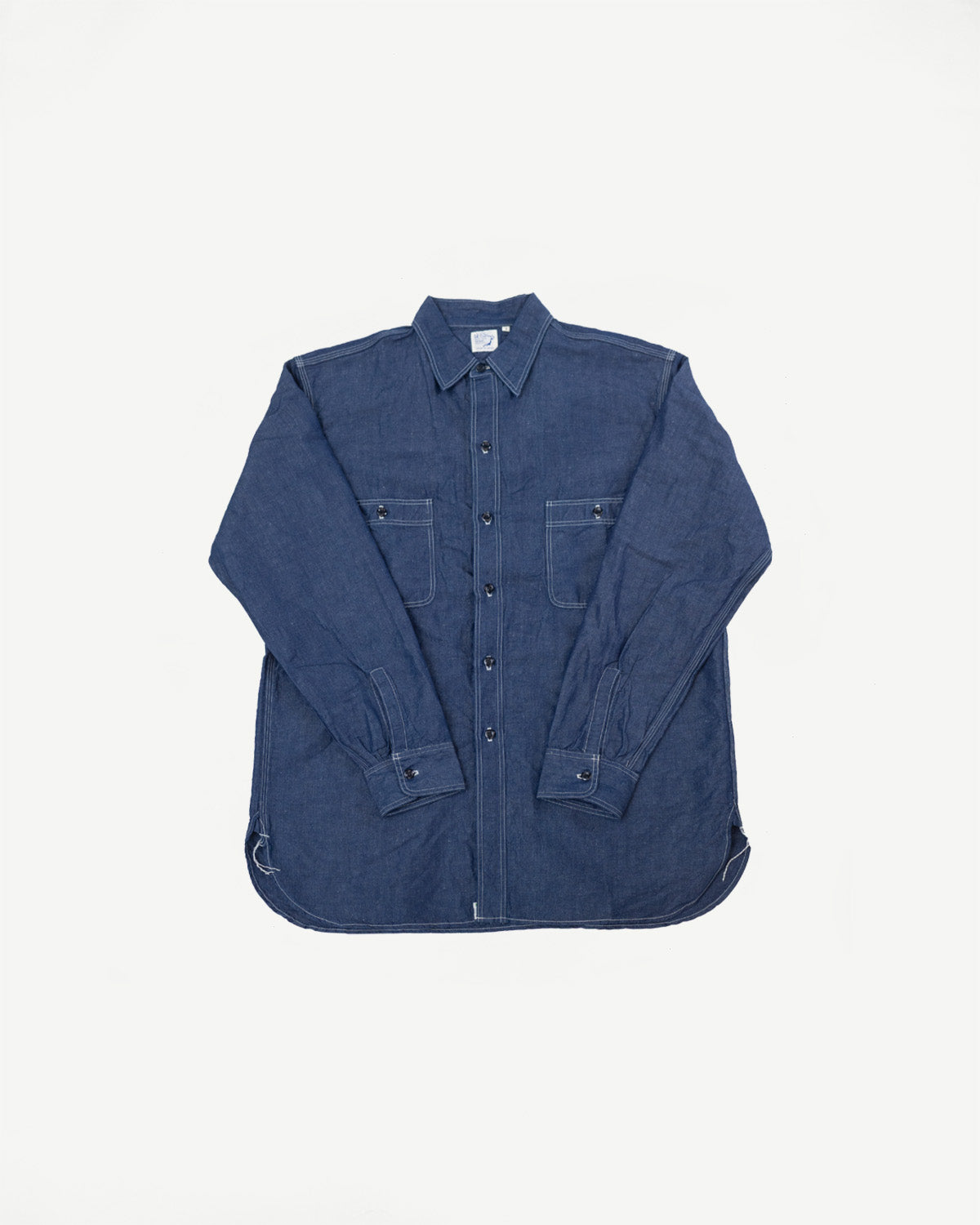 01-8068-81 - Supima 100/2 Linen Dungaree Work Shirt - Indigo