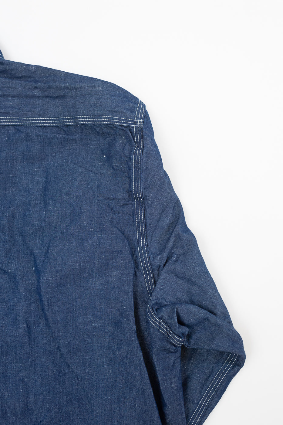 01-8068-81 - Supima 100/2 Linen Dungaree Work Shirt - Indigo