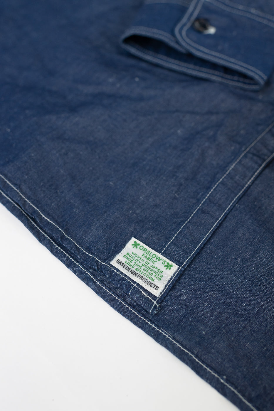 01-8068-81 - Supima 100/2 Linen Dungaree Work Shirt - Indigo