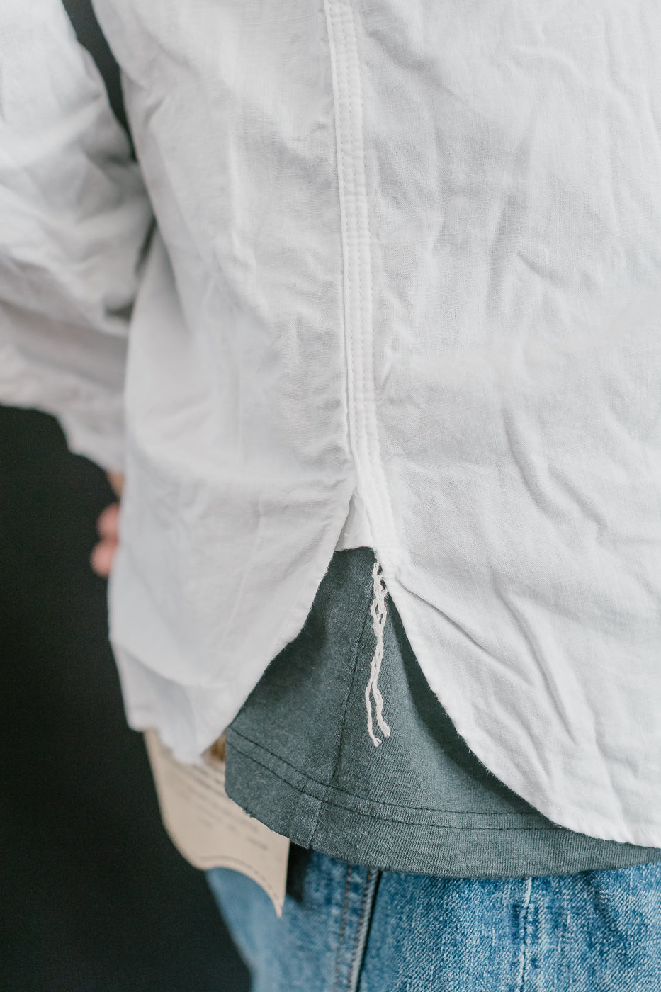 01-8070-69 - Lightweight Chambray Slim Fit Work Shirt - White