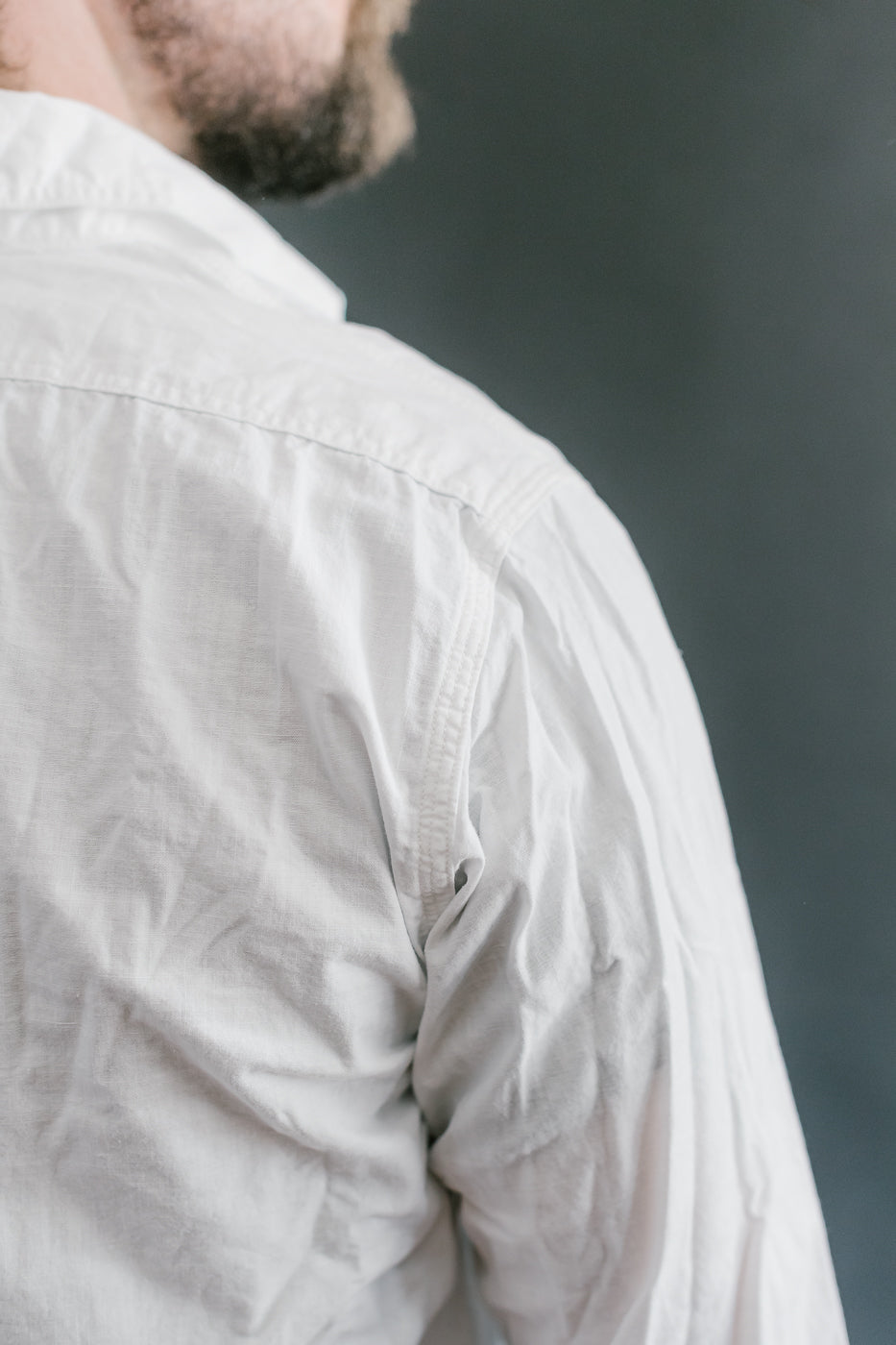 01-8070-69 - Lightweight Chambray Slim Fit Work Shirt - White