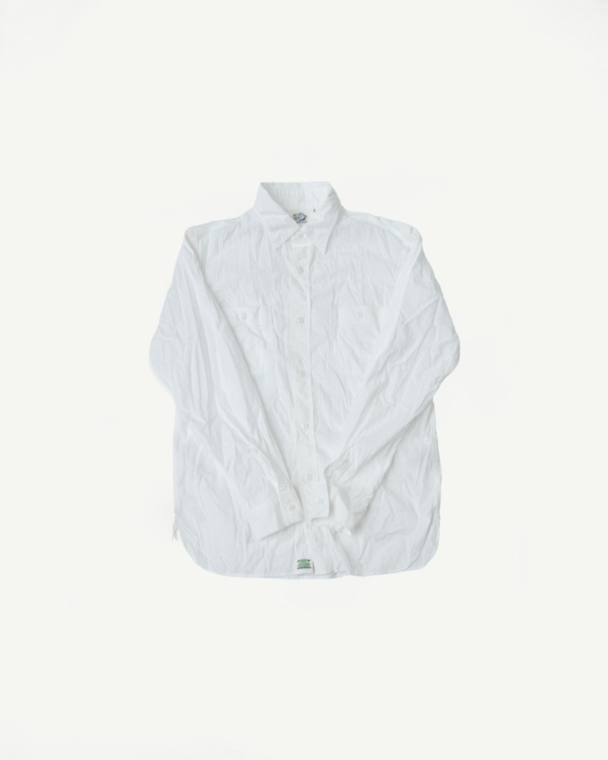 01-8070-69 - Lightweight Chambray Slim Fit Work Shirt - White