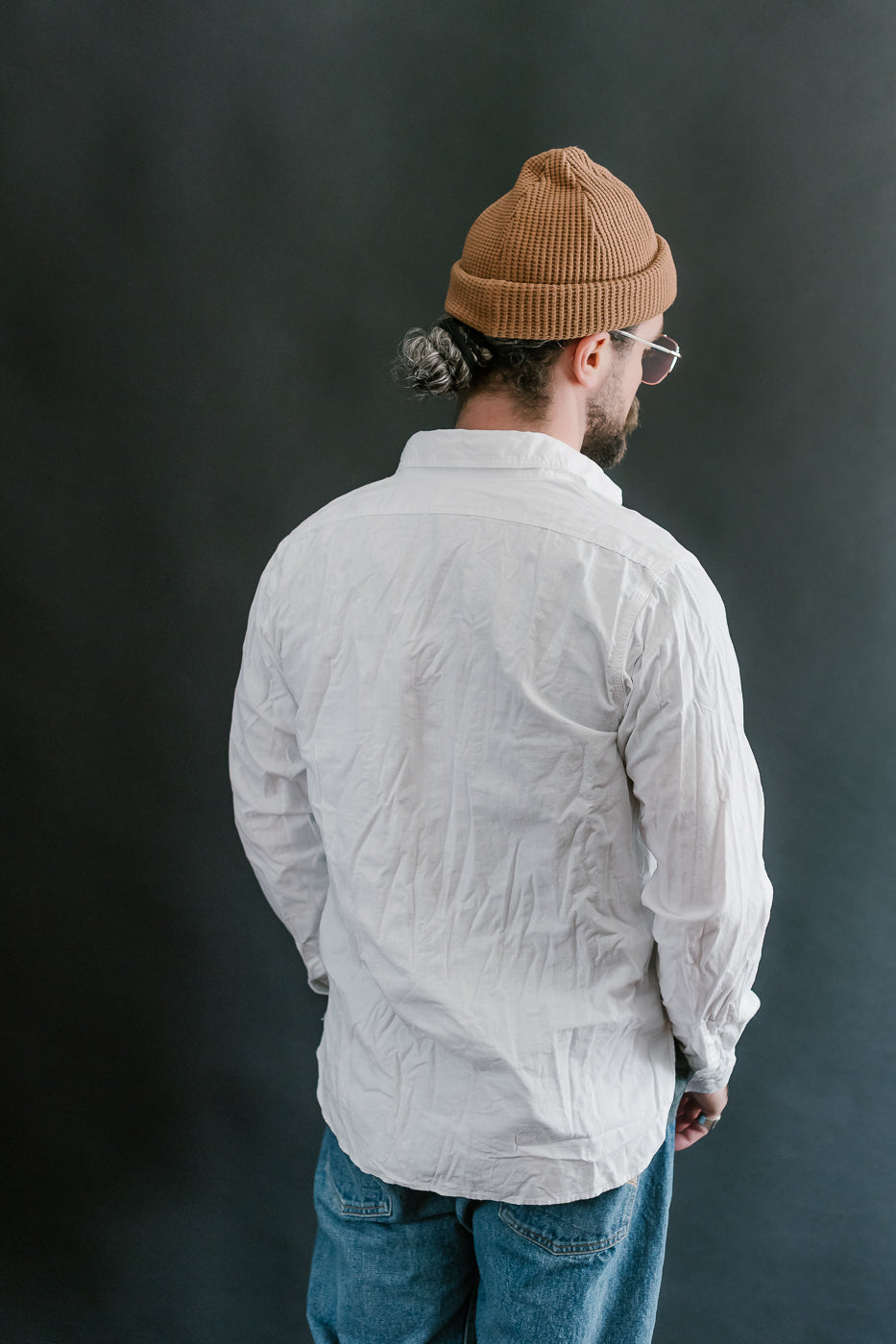 01-8070-69 - Lightweight Chambray Slim Fit Work Shirt - White