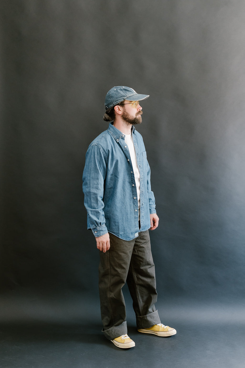 01-8112-95 - Button Down Denim Shirt - Used Wash