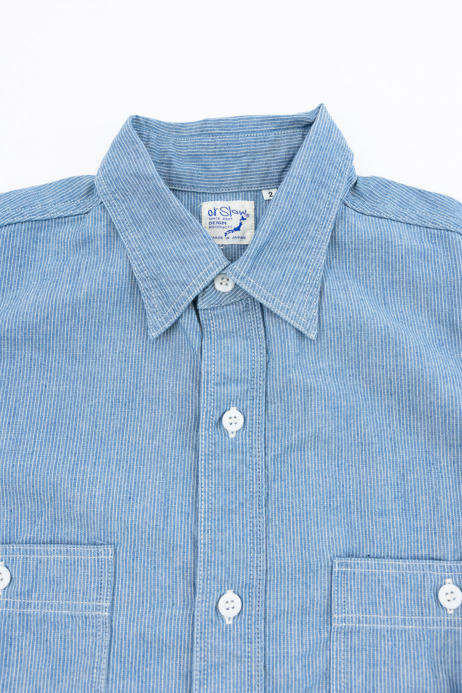 01-8270-181k - Relaxed Fit Chambray Work Shirt - Hickory | Dant
