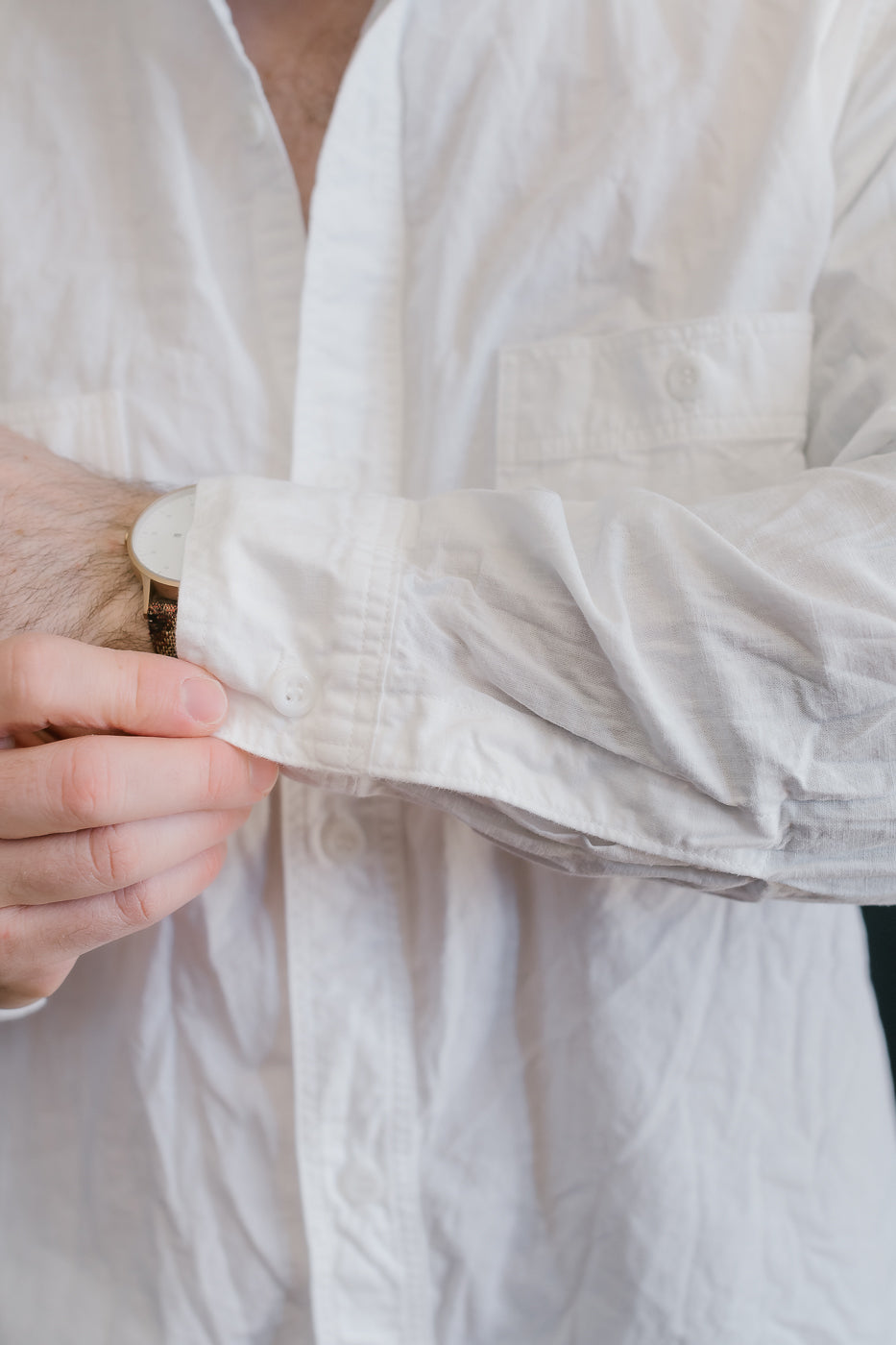01-8270-69 - Lightweight Chambray Work Shirt - White