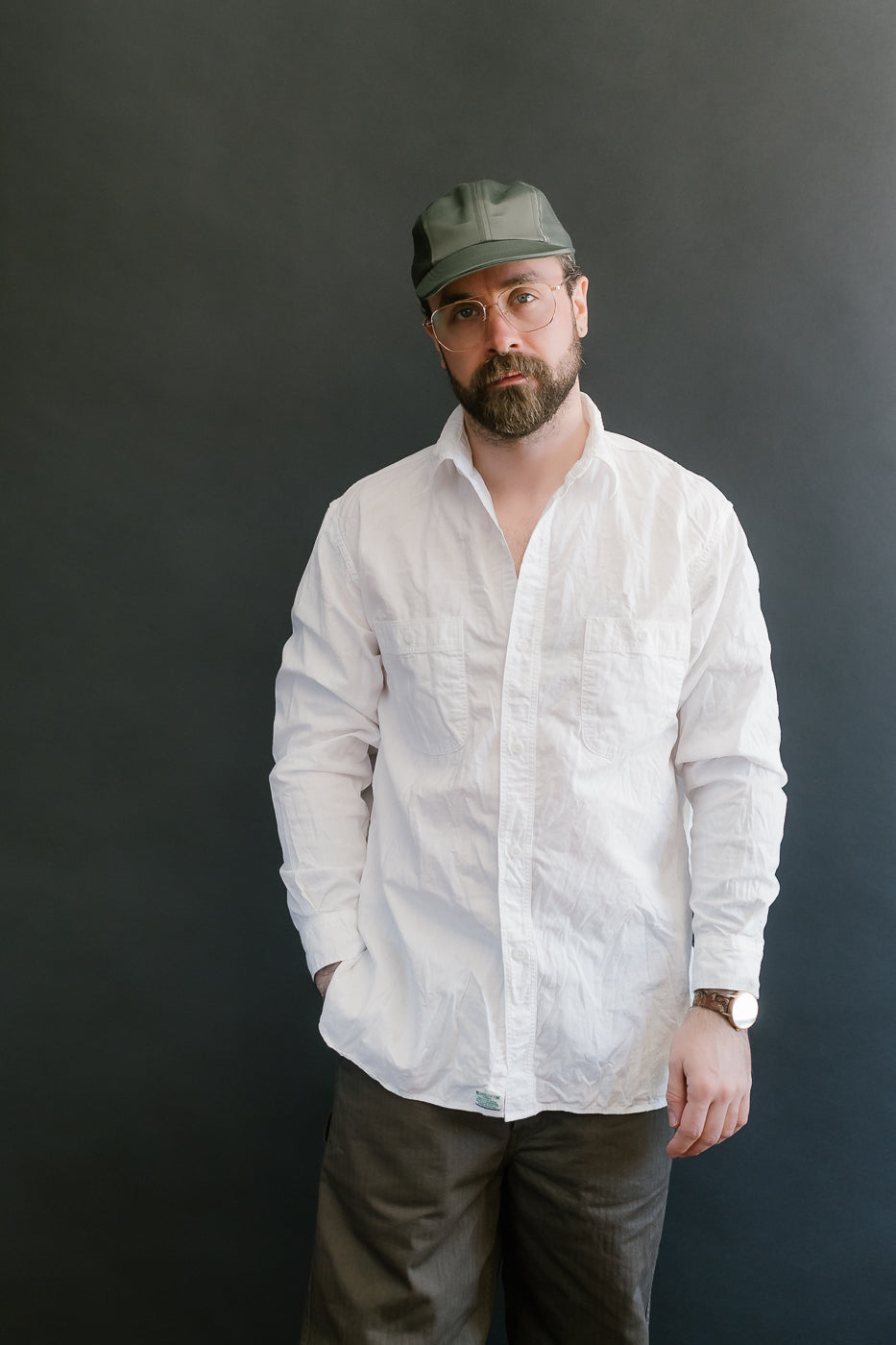 01-8270-69 - Lightweight Chambray Work Shirt - White