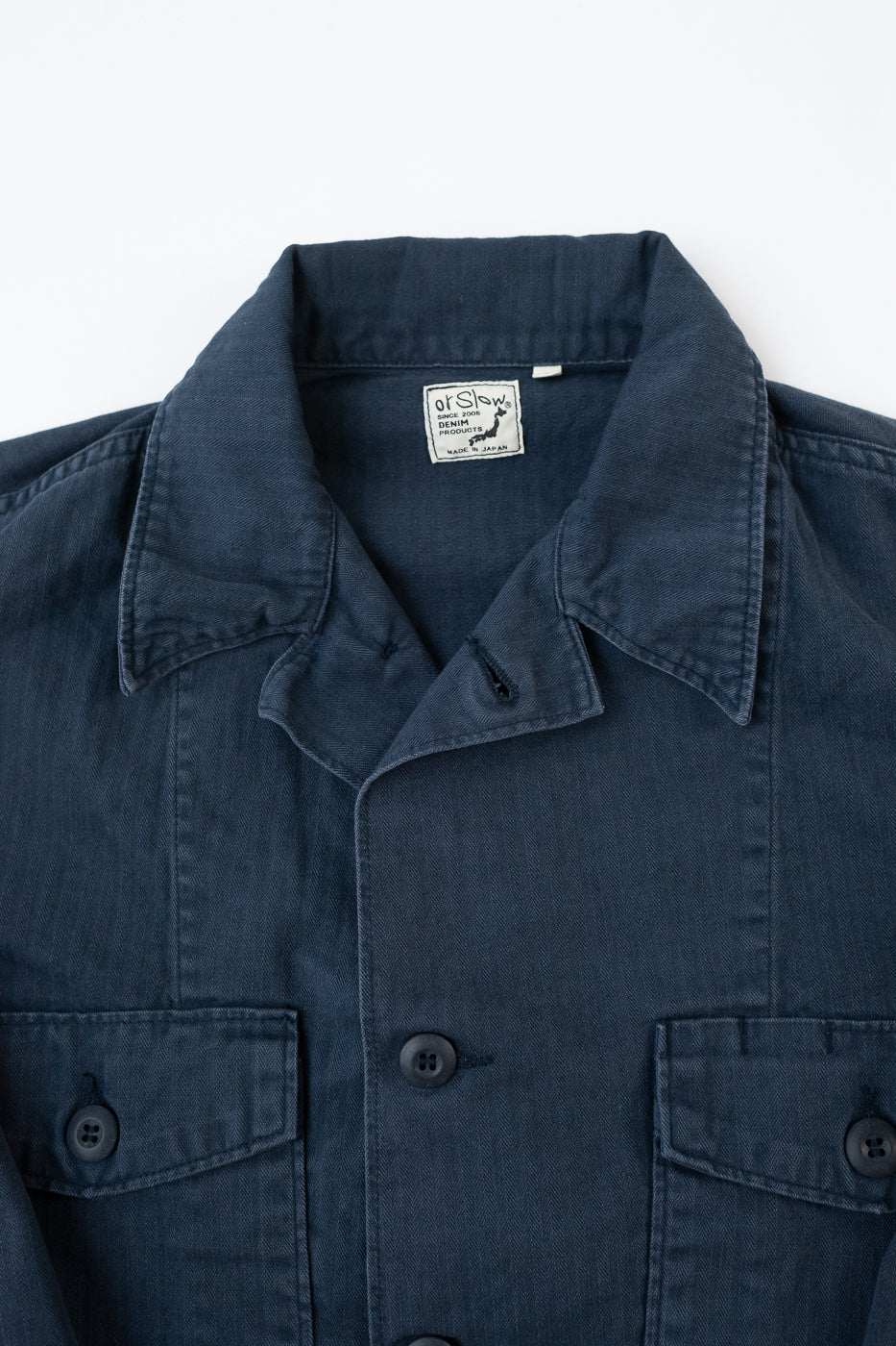 01-8346-02 - 4-Pocket Fatigue Shirt Herringbone Twill - Navy