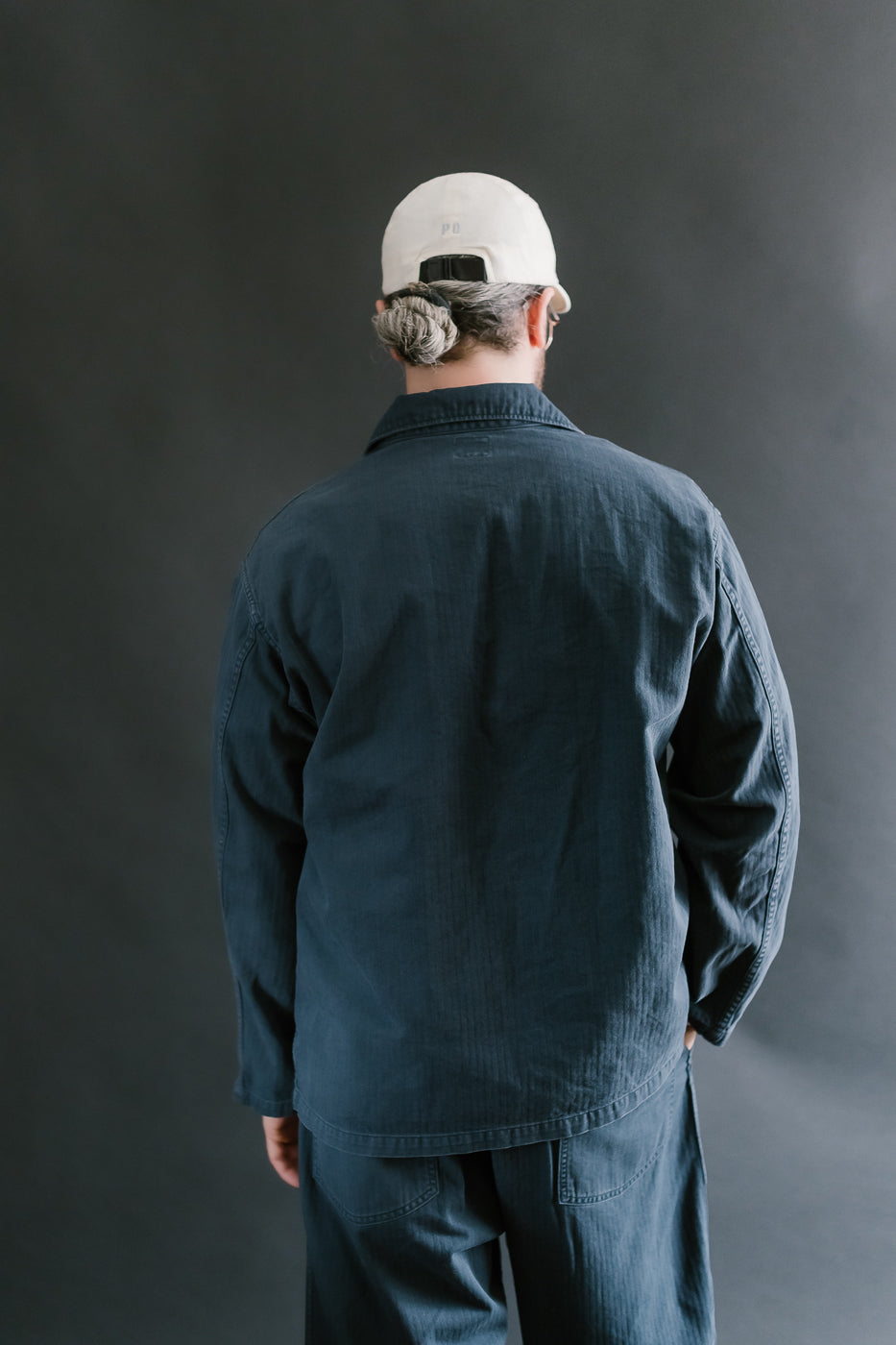 01-8346-02 - 4-Pocket Fatigue Shirt Herringbone Twill - Navy