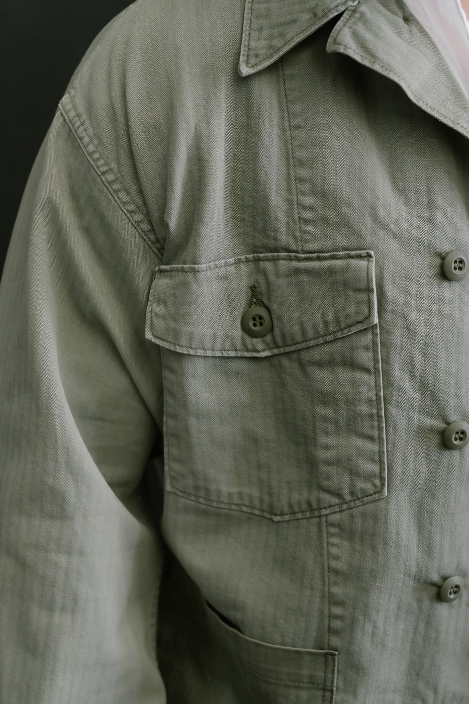 01-8346-16 - 4-Pocket Fatigue Shirt Herringbone Twill - Green