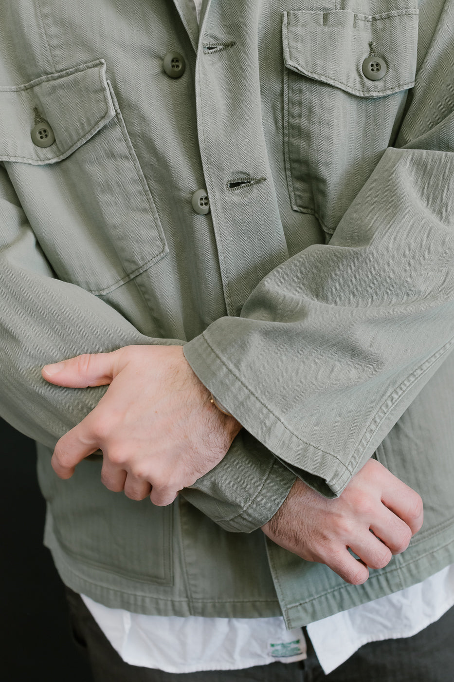 01-8346-16 - 4-Pocket Fatigue Shirt Herringbone Twill - Green