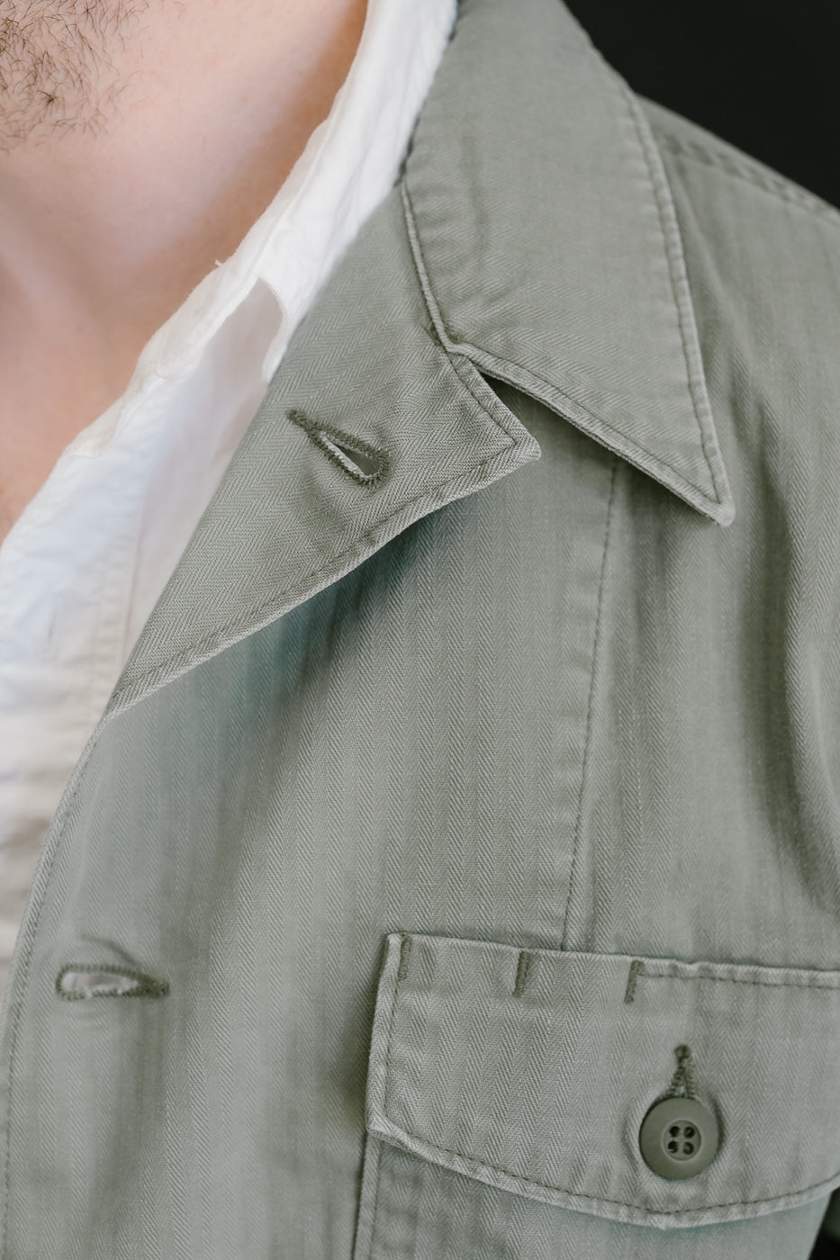 01-8346-16 - 4-Pocket Fatigue Shirt Herringbone Twill - Green