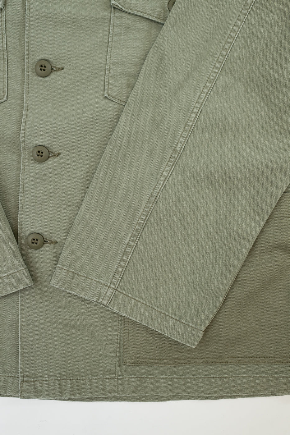 01-8346-16 - 4-Pocket Fatigue Shirt Herringbone Twill - Green