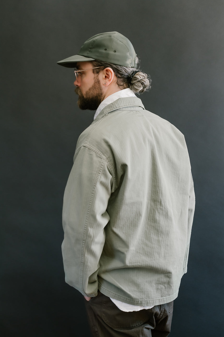 01-8346-16 - 4-Pocket Fatigue Shirt Herringbone Twill - Green