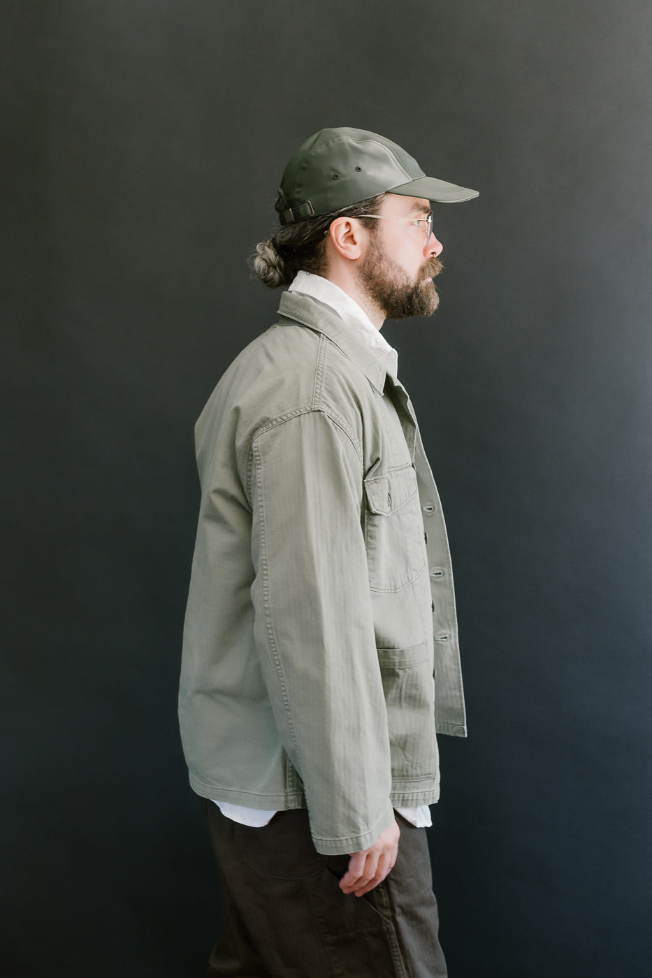 01-8346-16 - 4-Pocket Fatigue Shirt Herringbone Twill - Green